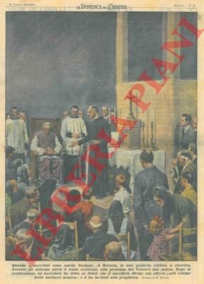 A Brescia, in una galleria adibita a ricovero, durante un …