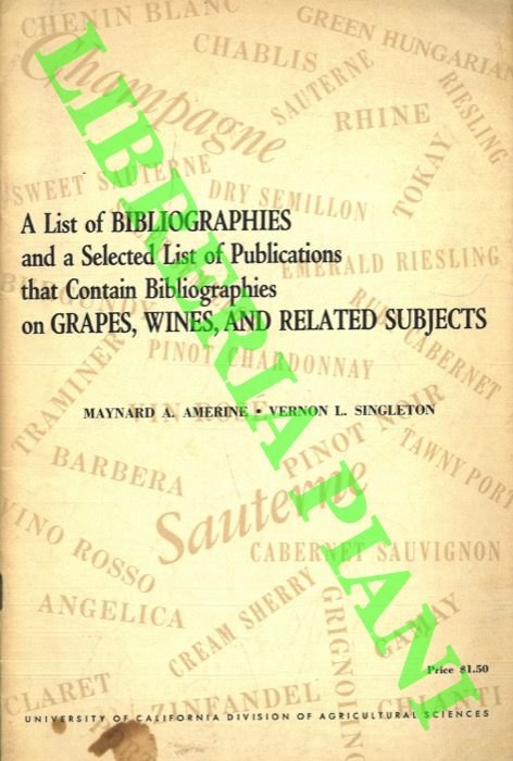 A list of bibliographies and selected list of publications that …