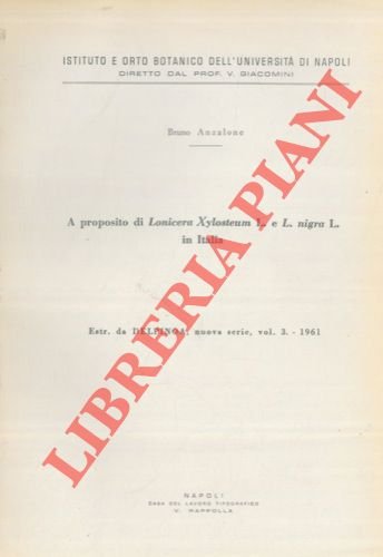 A proposito di Lonicera xylosteum L. e L. nigra L. …