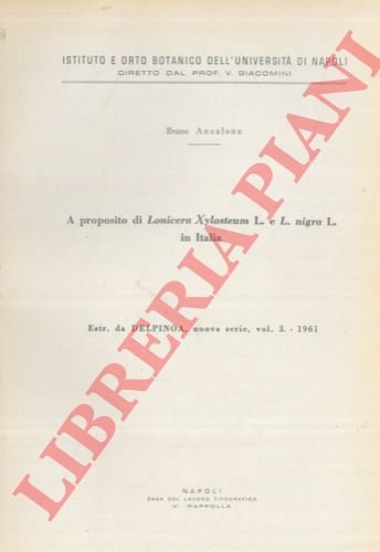 A proposito di Lonicera xylosteum L. e L. nigra L. …