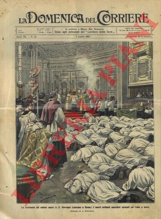 A S.Giovanni in Laterano ordinati i nuovi sacerdoti sdraiati col …