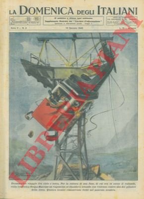 Ad Oropa, su una teleferica durante il collaudo di una …