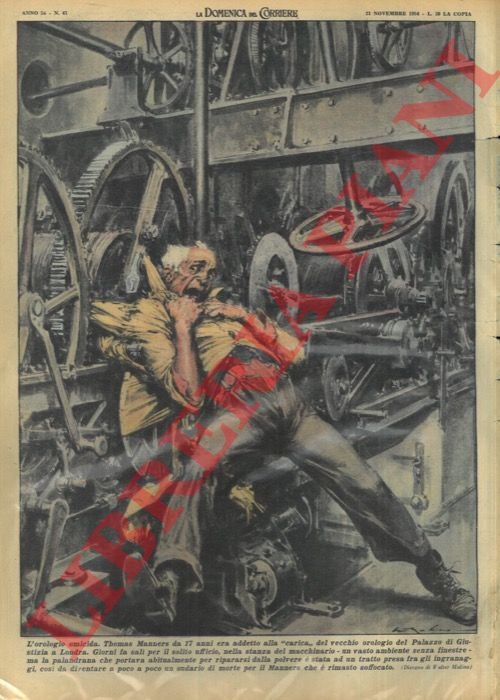 Addetto alla carica dell'orologio del Palazzo di Giustizia, rimane soffocato …