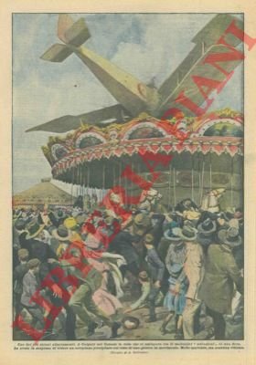 Aeroplano precipita sul tetto di una giostra in movimento.