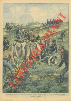 Agitazione di contadini a Perugia, barriere umane davanti agli aratri …