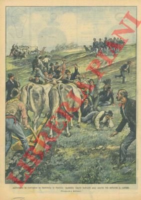 Agitazione di contadini a Perugia, barriere umane davanti agli aratri …