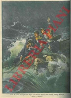 Agonia di quattro naufraghi sulla chiglia di un battello sbattuto …