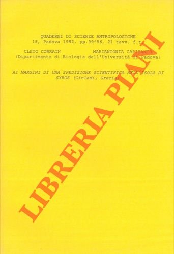 Ai margini di una spedizione scientifica nell'isola di Syros (Cicladi, …