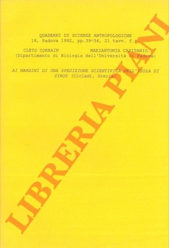 Ai margini di una spedizione scientifica nell'isola di Syros (Cicladi, …