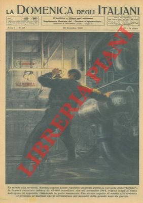 Ai marinai inglesi che esplorano la carcassa della corazzata tedesca …