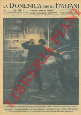 Ai marinai inglesi che esplorano la carcassa della corazzata tedesca …