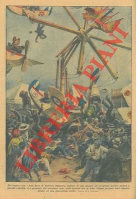 Alla fiera di Valenza l'albero di una giostra ad aeroplani, …