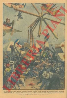 Alla fiera di Valenza l'albero di una giostra ad aeroplani, …