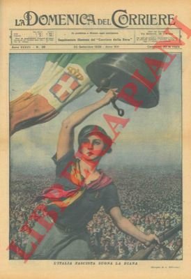 Allegoria : L'Italia fascista suona la Diana.