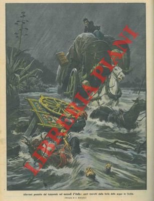 Alluvione travolge carri (presso la costa messinese).