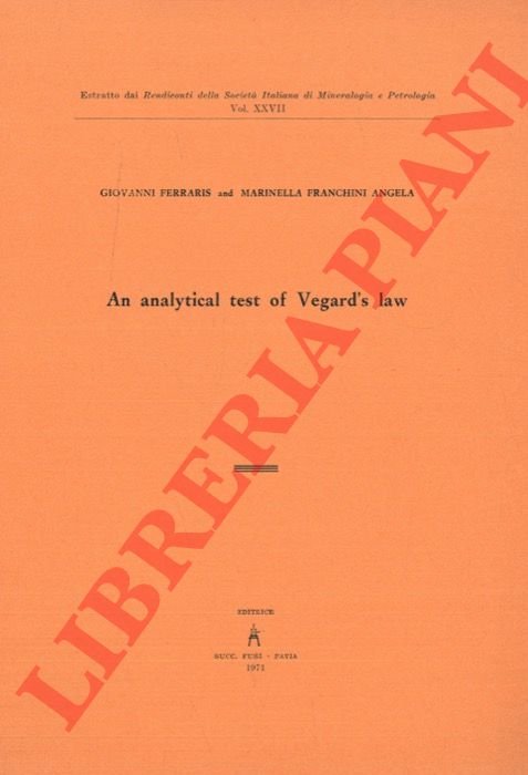 An analytical test of Vegard's law.