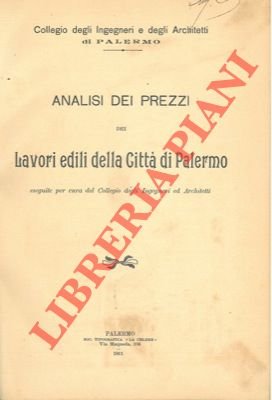 Analisi dei prezzi dei lavori edili della città di Palermo.