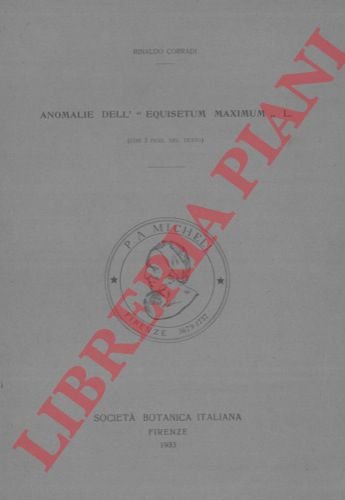 Anomalie dell' Equisetum maximum L.