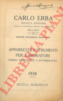 Apparecchi e strumenti per laboratori chimici, farmaceutici e batteriologici. 1938.