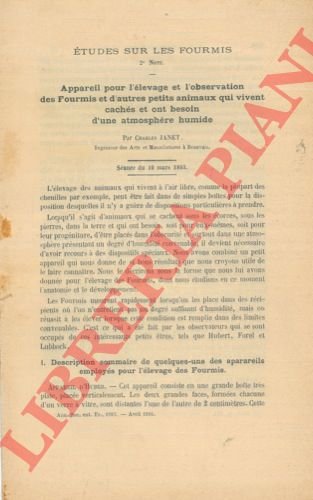 Appareil pour l'élevage et l'observation des fourmis et d'autres petits …