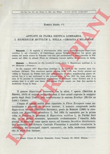 Appunti di flora esotica lombarda. I. Hypericum mutilum L. nella …