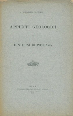 Appunti geologici sui dintorni di Potenza.