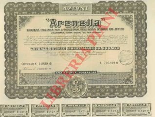 Arenella. Soc. Ital. per l'industria dell'acido citrico ed affini.
