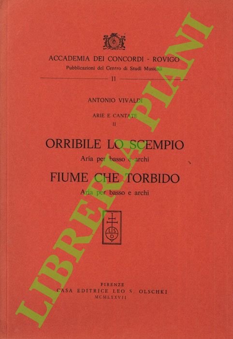 Arie e cantate II. Orribile lo scempio. Aria per basso …