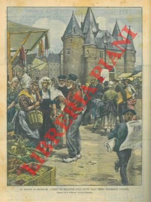 Arrivo dei bollettini sulla salute della regina Guglielmina d'Olanda al …