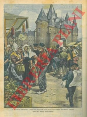 Arrivo dei bollettini sulla salute della regina Guglielmina d'Olanda al …