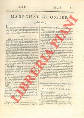Art du maréchal - grossier.