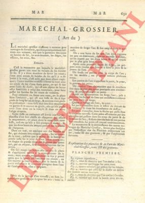 Art du maréchal - grossier.
