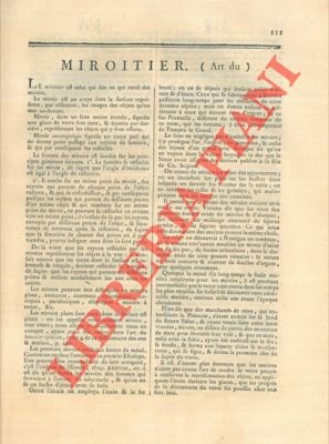 Art du miroitier.