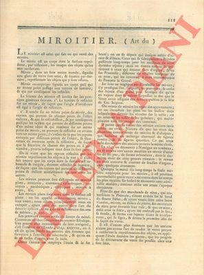 Art du miroitier.