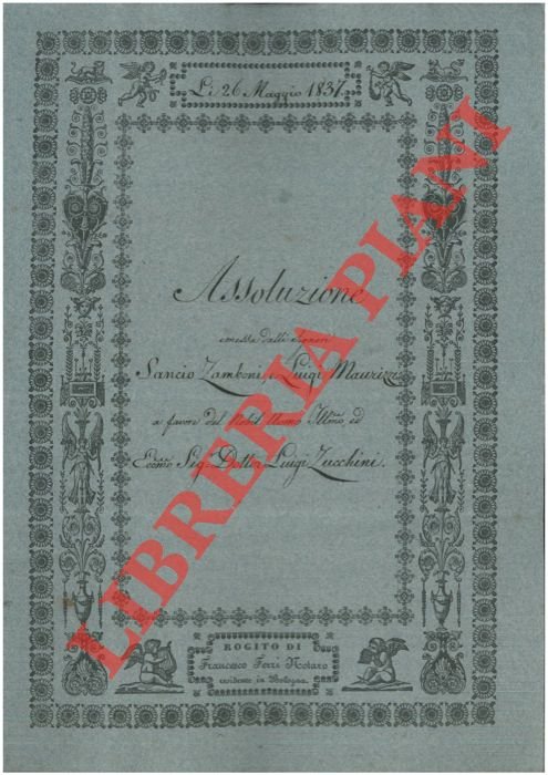 Assoluzione per un predio detto Martignone posto nel Comune di …