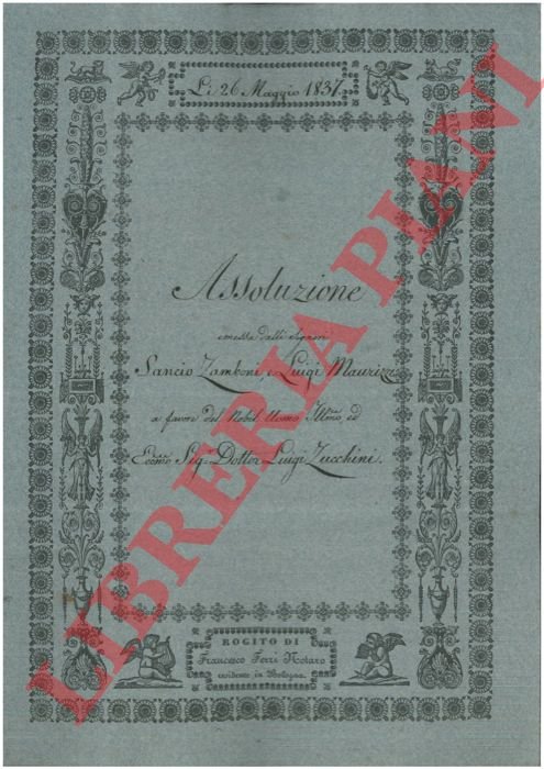 Assoluzione per un predio detto Martignone posto nel Comune di …