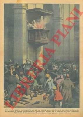 Avvicinatosi troppo ad una candela mentre predicava in una chiesa …