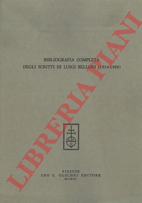 Bibliografia completa degli scritti di Luigi Belloni (1914-1989). | Immagine Gallery 3