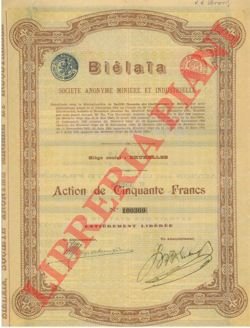 Bielaia. Soc. An. Minière et industrielle.