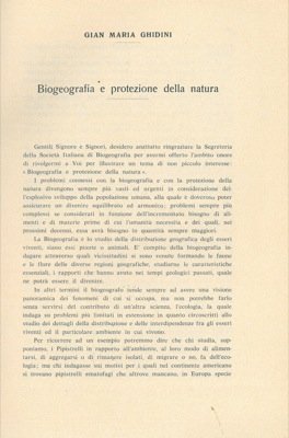 Biogeografia e protezione della natura. | Immagine Gallery 2