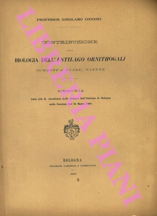 Biologia dell'Ustilago ornithogali (Schmidt et Kunze) winter.