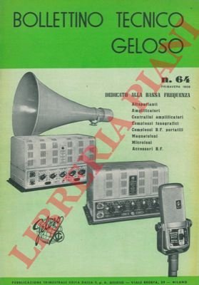 Bollettino tecnico Geloso n° 64. Dedicato alla bassa frequenza.