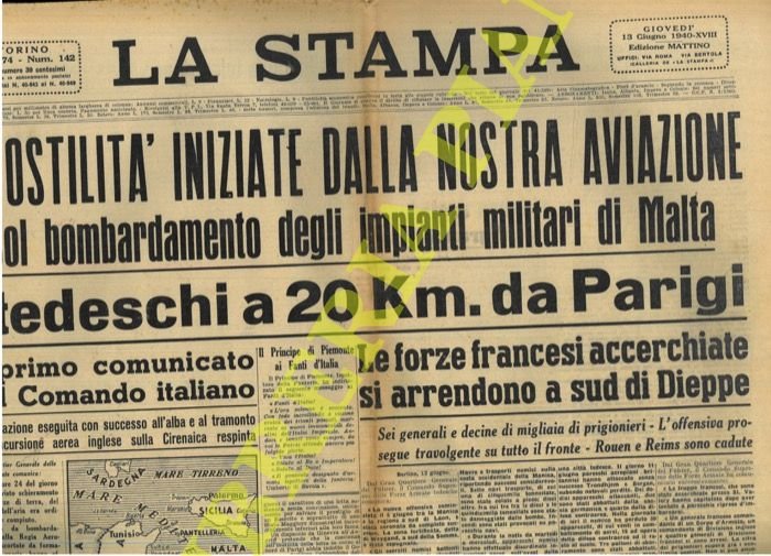 Bombardamento di Malta, Armistizio con la Francia, Prosegue la guerra …