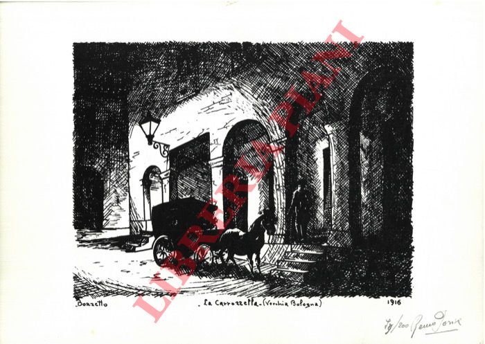 Bozzetto. La carrozzella (Vecchia Bologna)