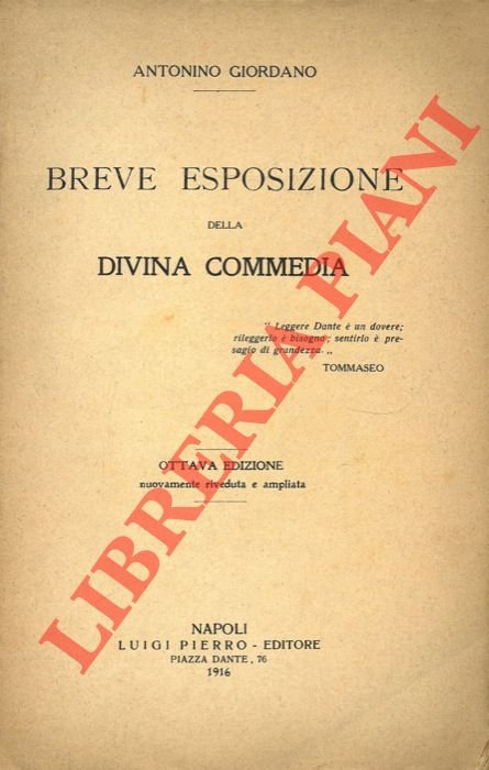 Breve esposizione della Divina Commedia.