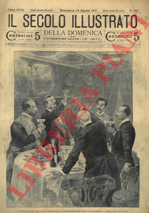 Brindisi del Presidente Roosevelt ai plenipotenziari russi e giapponesi.