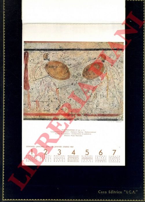 Calendario settimanale artistico 1961