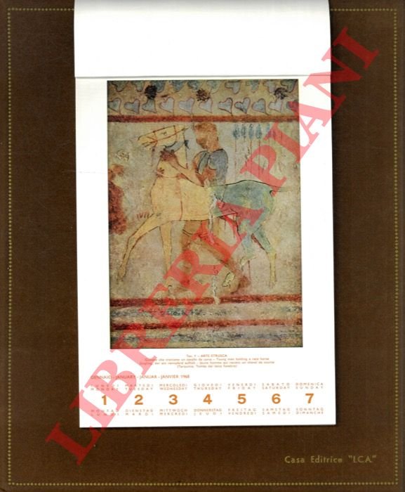 Calendario settimanale artistico 1968.