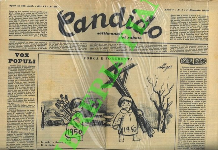 Candido. Settimanale del sabato. 1950.