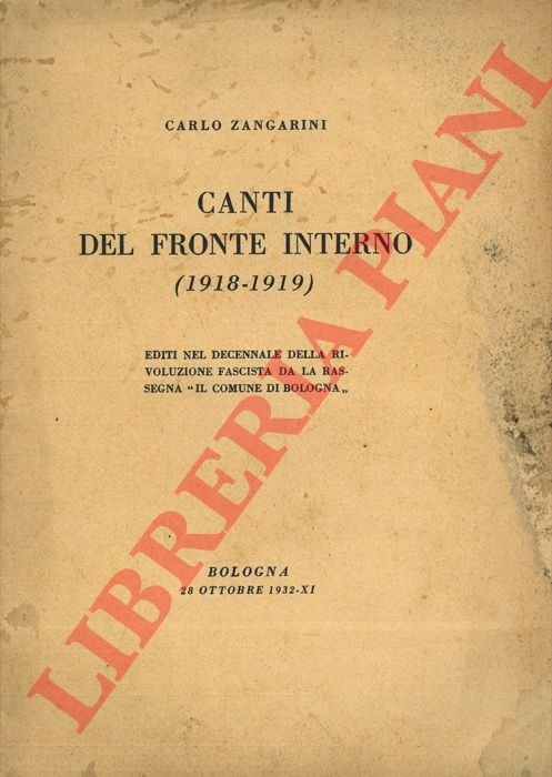 Canti del fronte interno (1918-1919).